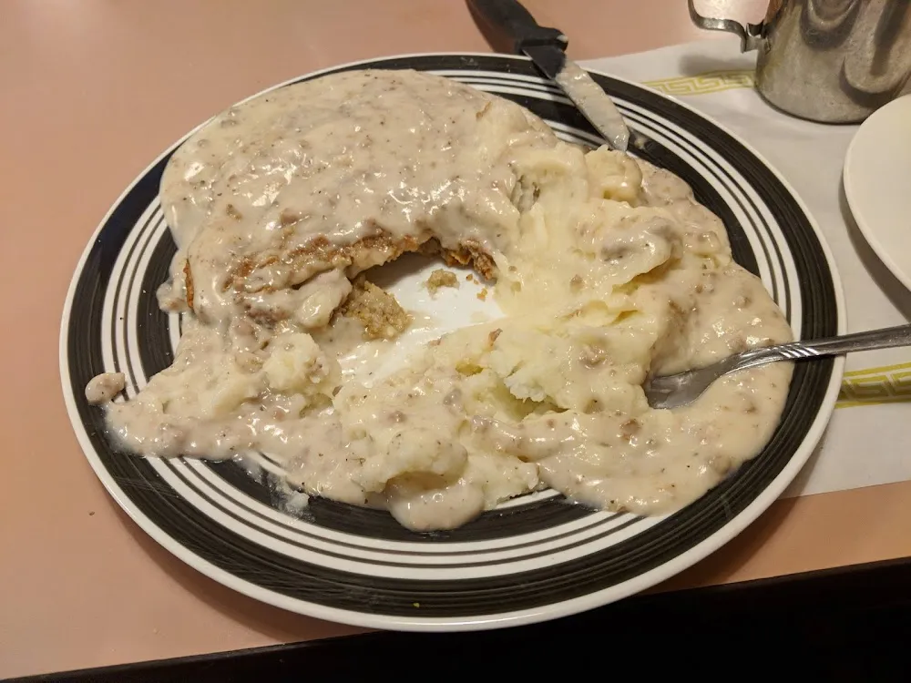 Chicken Fried Steak Mashed Potatoes and Green Beans
